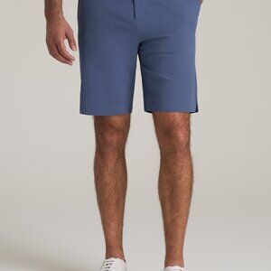 American Tall Seersucker Shorts for Tall Men in Steel Blue Size 3636 / Extra Tal